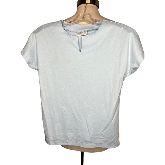 Objectives petites Tops - Objectives, petite light blue tee short sleeves round next stretch no size tag (